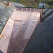copper hog valley fabricated on site with standing seam